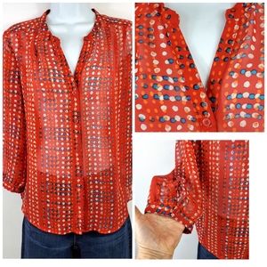 Semi-sheer Polkadot Blouse by Old Navy
